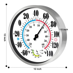 CHIVENIDO hygrometer with humidity scale helps monitor indoor and outdoor air moisture