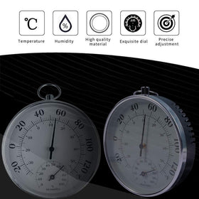 CHIVENIDO versatile thermometer-hygrometer display for wall, table, or car.
