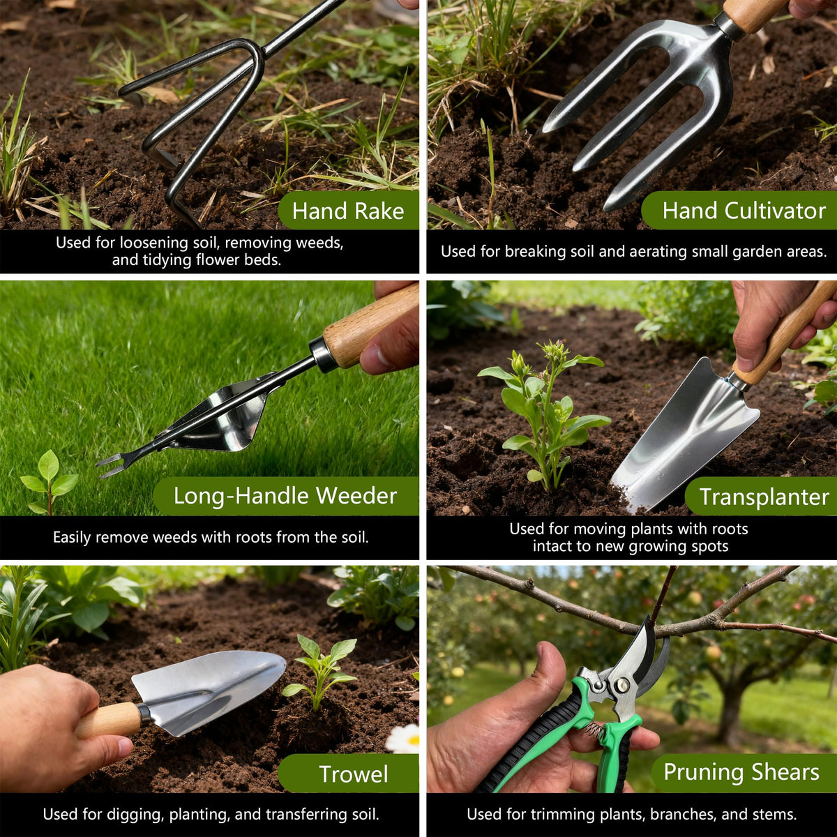 Chiyhshaa long handle weeder in action for easy weed removal