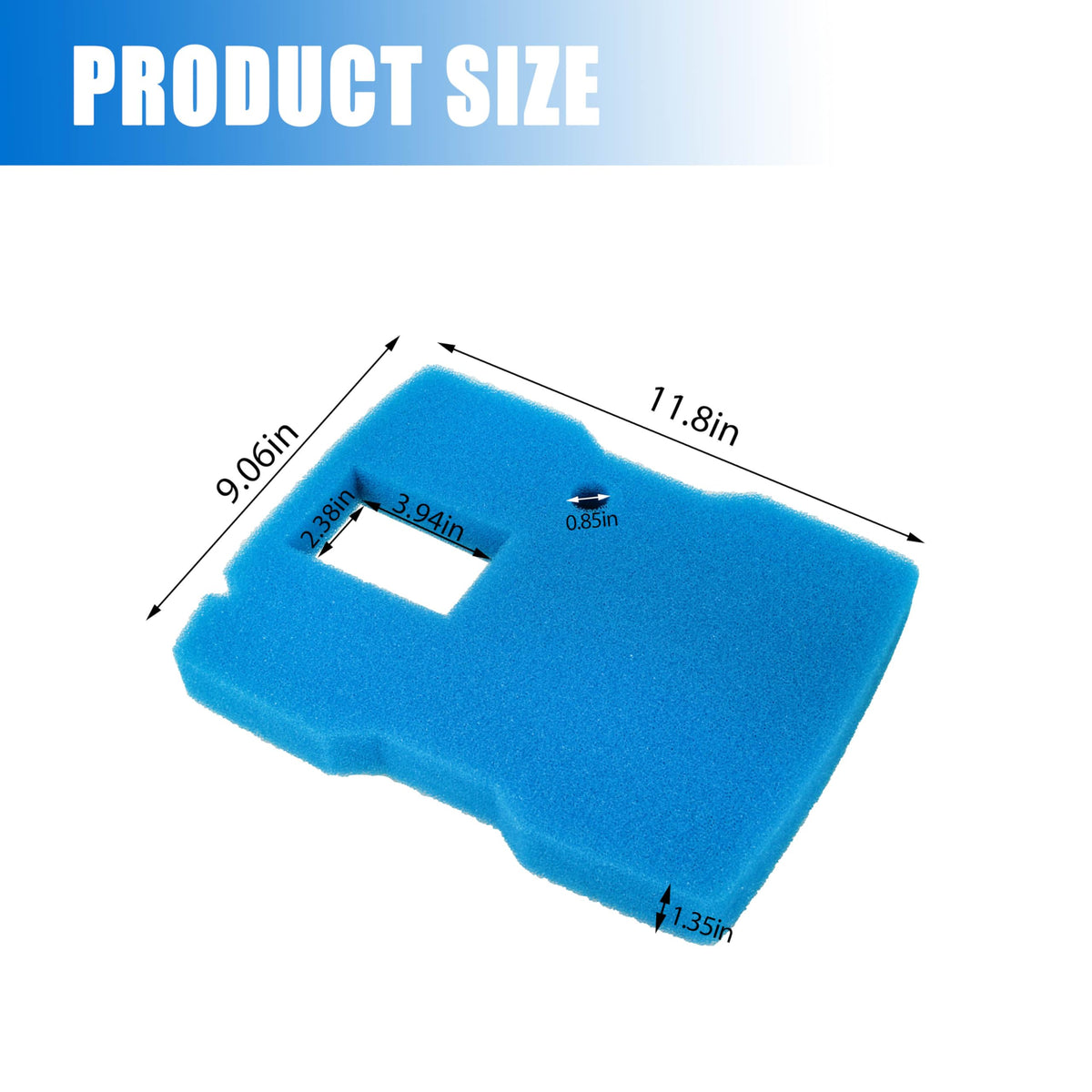CHNPLUM sponge filter pad closeup highlighting soft reusable filtration media