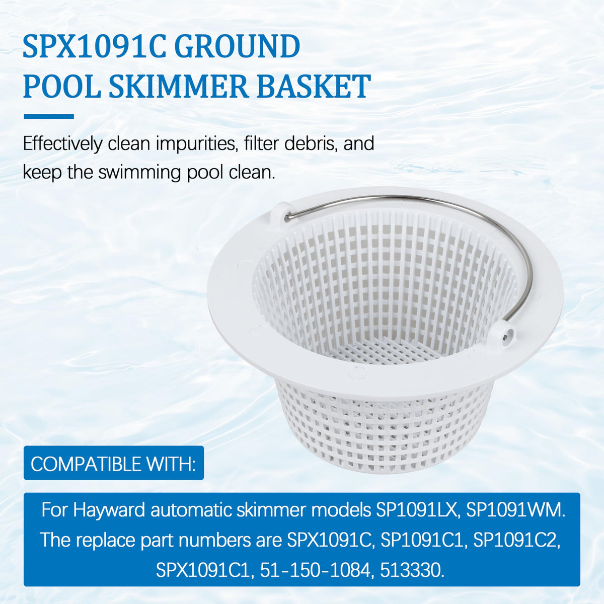 CHNPLUM SPX1091C debris-trapping basket in use