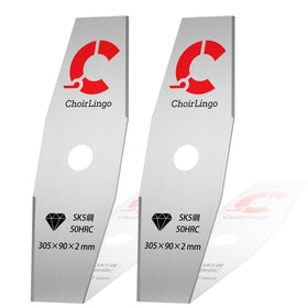 ChoirLingo SK5 steel blade close-up showing a durable edge for tough brush cutting.