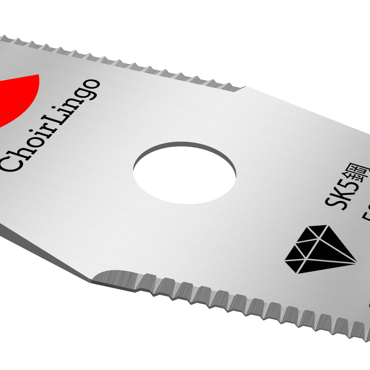 Blade upgrade from trimmer line with ChoirLingo serrated blade