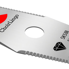 Blade upgrade from trimmer line with ChoirLingo serrated blade