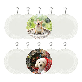 CHONOVO 8-inch sublimation wind spinner blank for durable outdoor yard decor.
