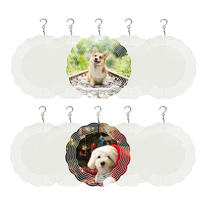 CHONOVO 8-inch sublimation wind spinner blank for durable outdoor yard decor.