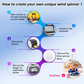 Personalize CHONOVO wind spinner blank for garden decor and gifts.