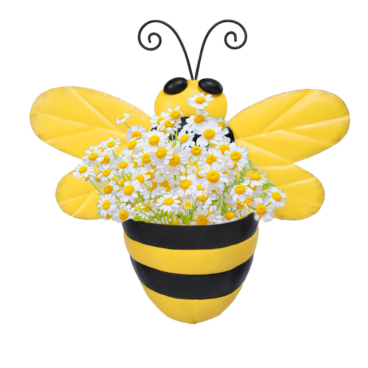 Chonsun Bee Wall Planter with half-round design brightens any wall surface.
