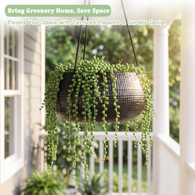 Chonsun ceramic planter with reactive glaze adds modern style to any room.