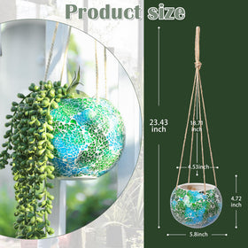 Chonsun green mosaic planter with drainage supports healthy roots