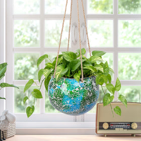 Chonsun indoor-outdoor mosaic pot for flowers or herbs