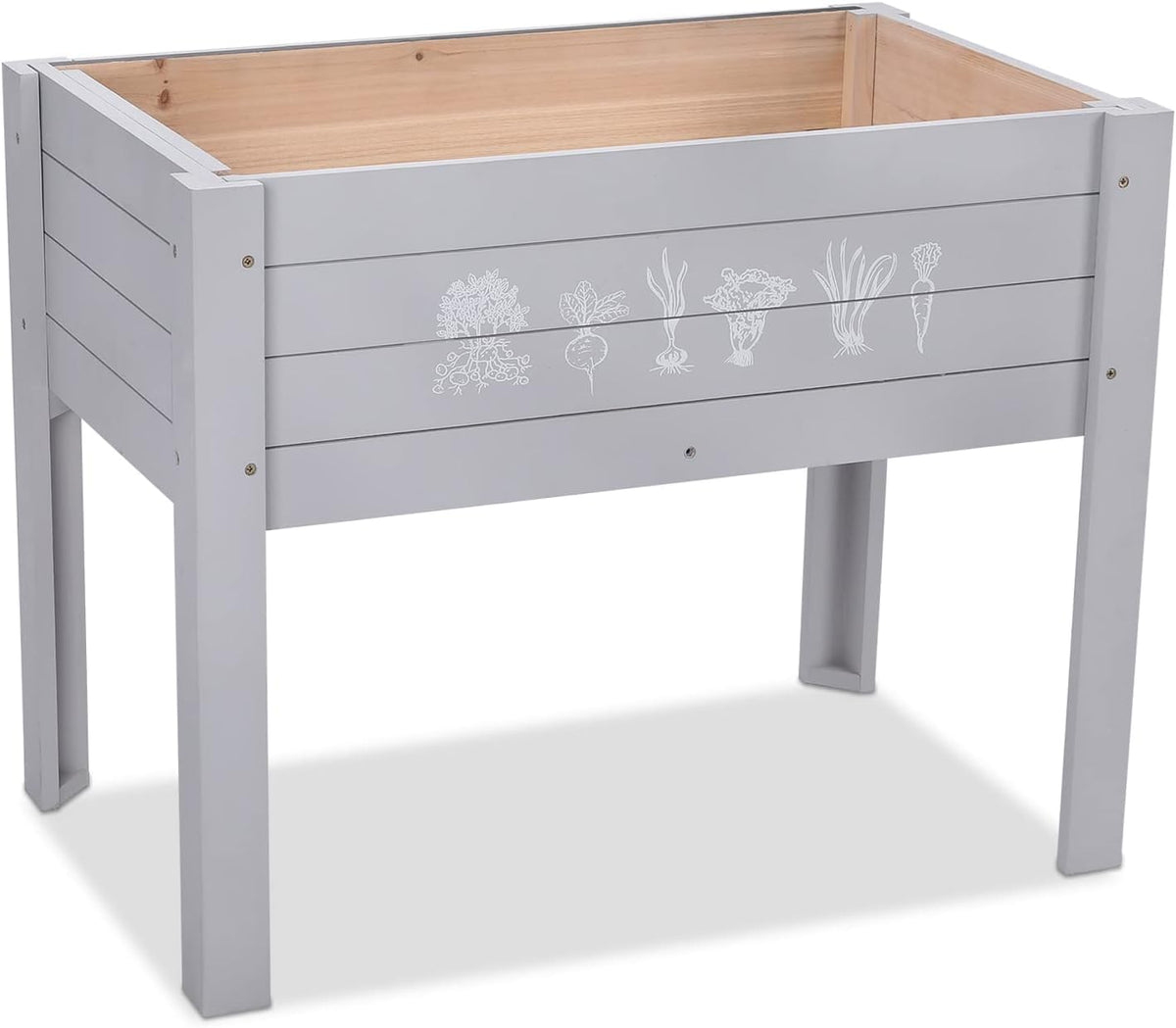 Chonsun light gray finish blends with lawn and yard decor.