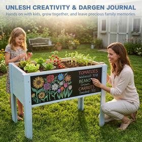 Chonsun natural wood raised bed with a water-resistant finish for long outdoor use.