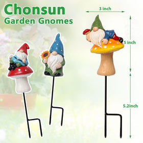Chonsun resin gnome statues add color and whimsy to lawns and flower beds.