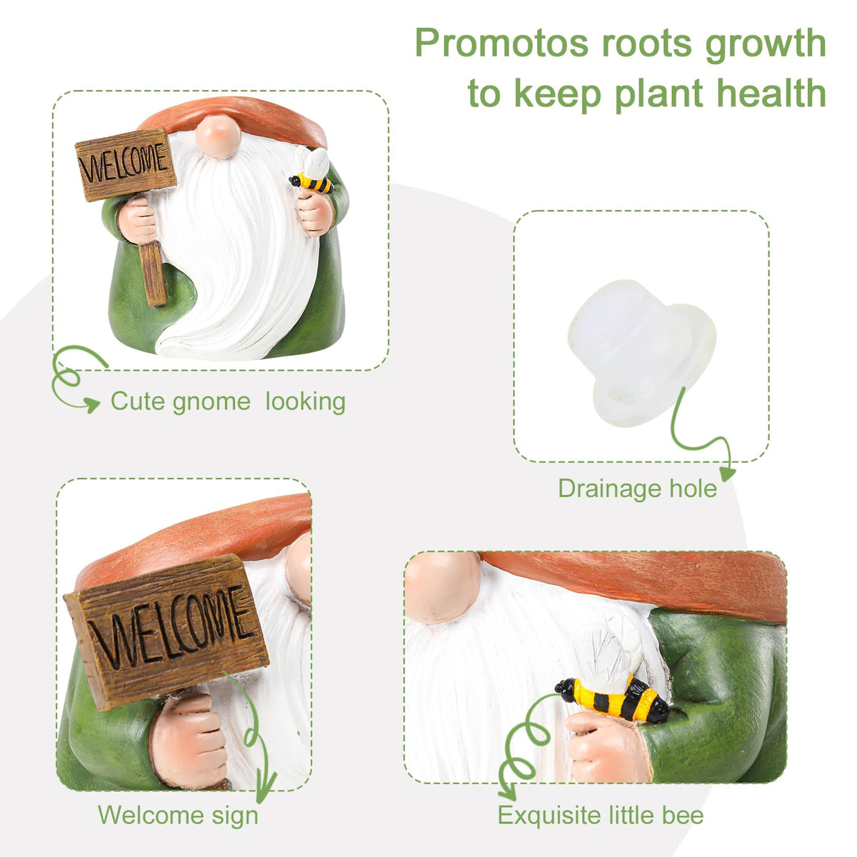 Chonsun snake-plant-pot-gnome supports healthy growth with stylish charm.