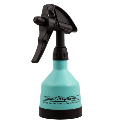 Chris Christensen spray bottle with double-action trigger for faster grooming tasks.