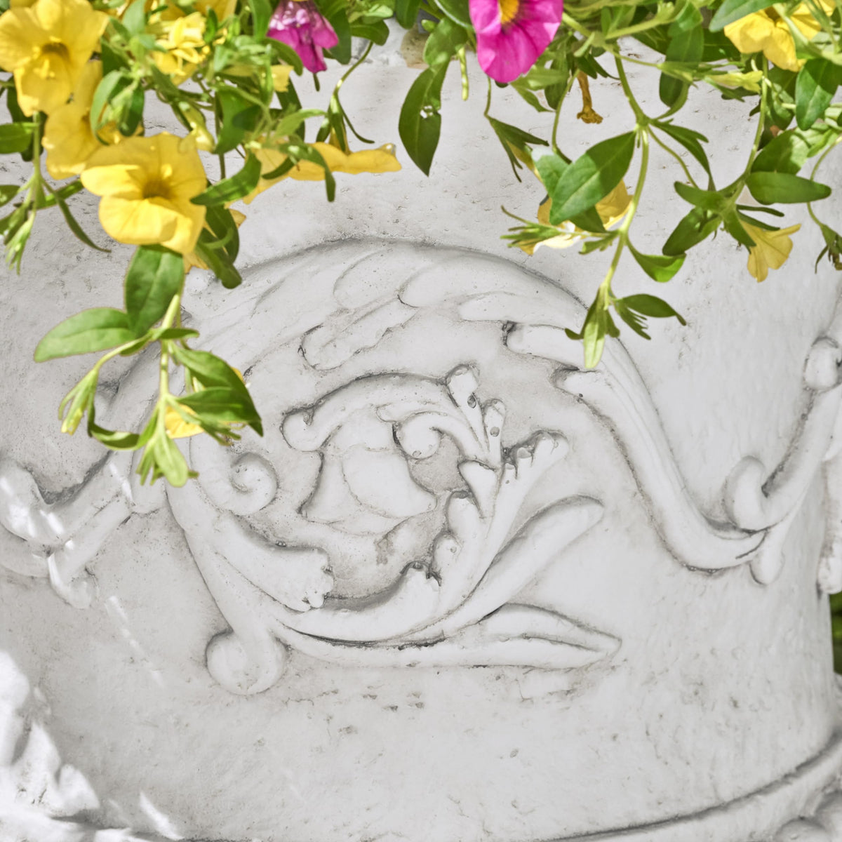 Dimensions of Christopher Knight Home Adonis planter 18 75 by 18 75 by 28 25 inches