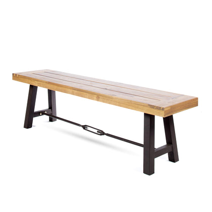 Christopher Knight Home Catriona bench top closeup for outdoor dining comfort.