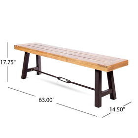 Christopher Knight Home Catriona weather-resistant exterior bench ready for outdoor use.