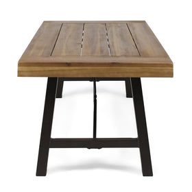 Christopher Knight Home Catriona rustic metal frame detail emphasizing durability