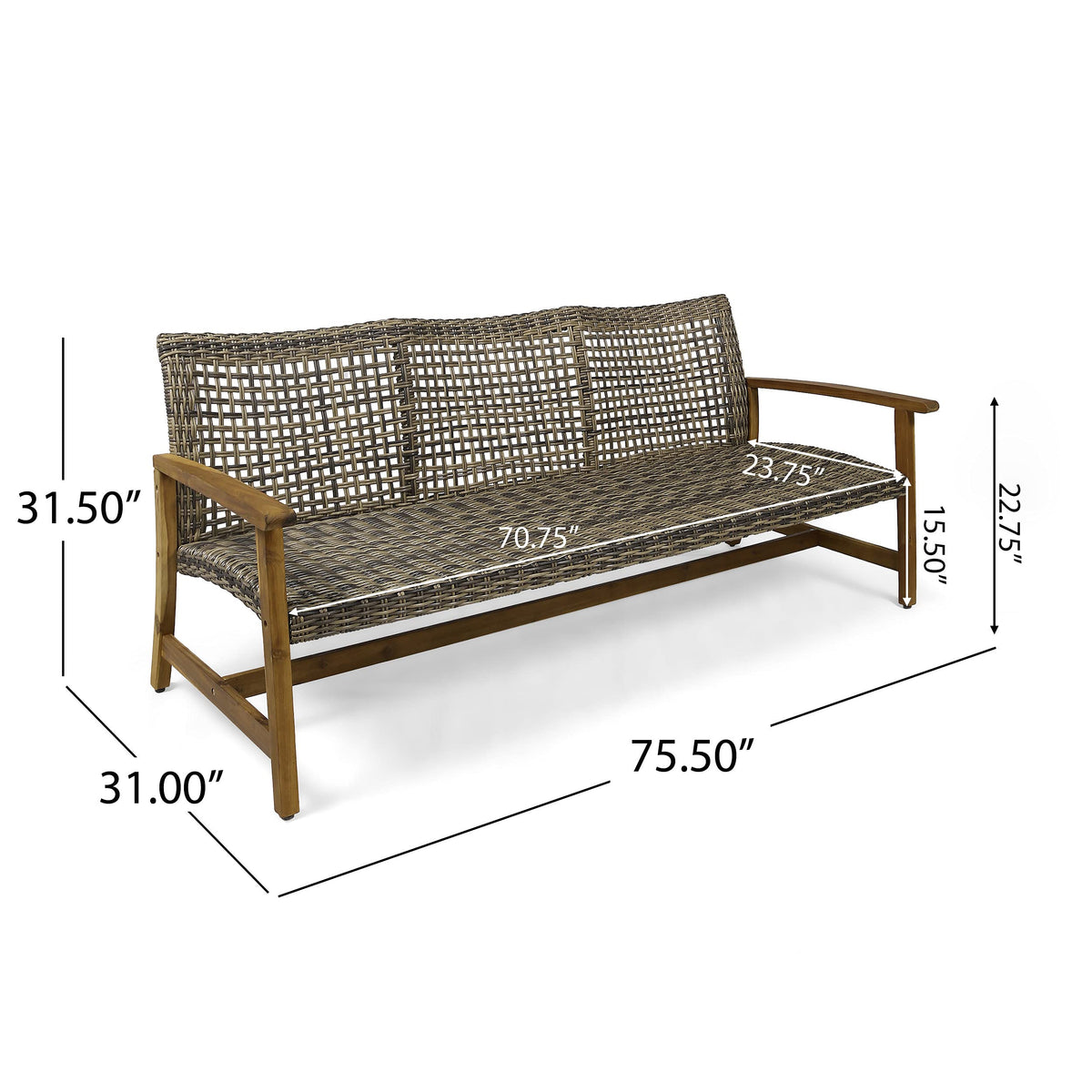 Christopher Knight Home Marcia iron-accents enhance stability during lounging