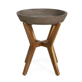 Oprah side table offers 18x18x21.5 dimensions to fit beside seating without crowding