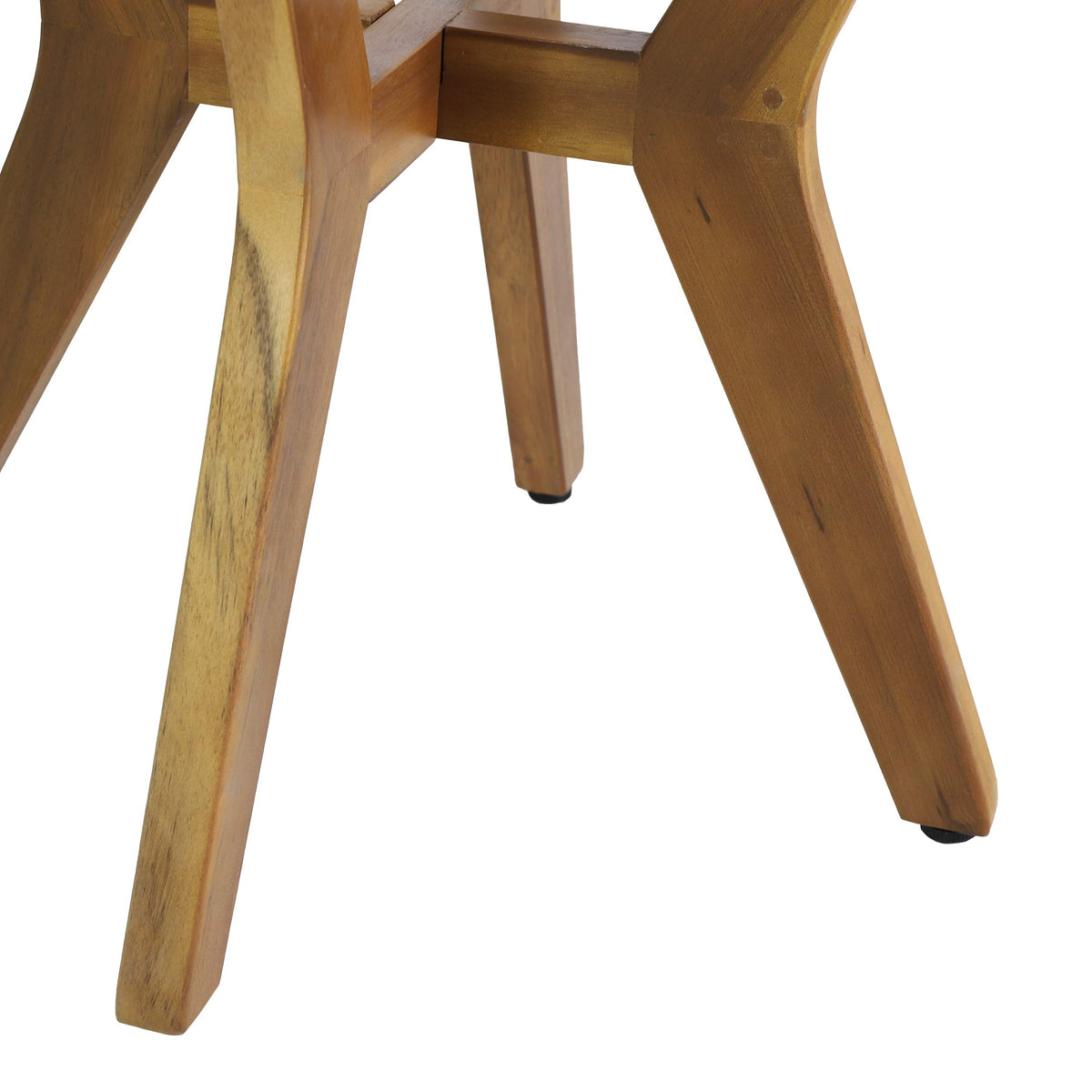 Oprah outdoor side table round tabletop, teak-framed, perfect for drinks and snacks in outdoor gatherings