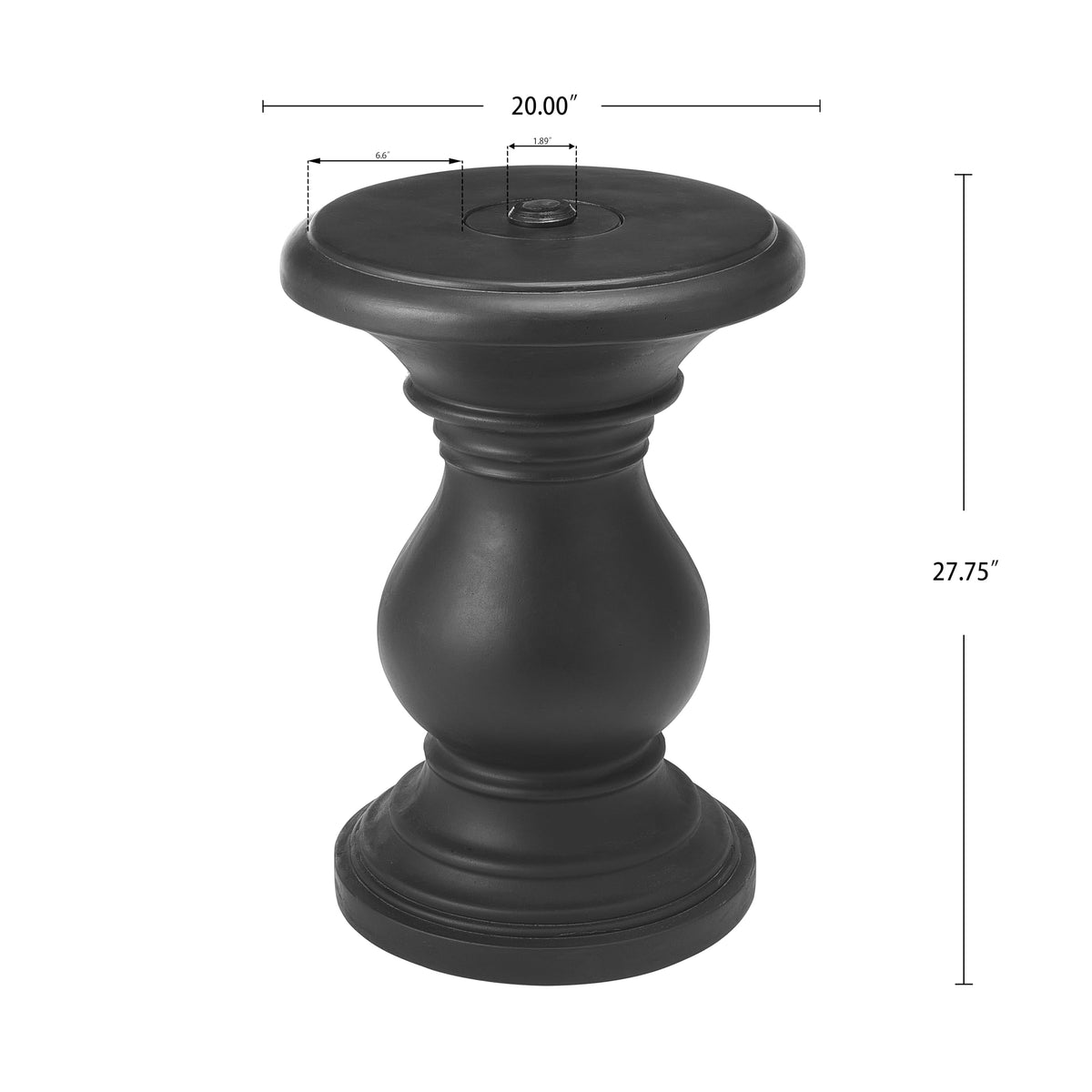 Oriana MGO side table top doubles as a convenient outdoor surface.