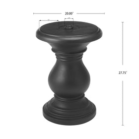 Oriana MGO side table top doubles as a convenient outdoor surface.