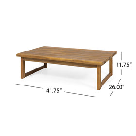 Timothy table complements any patio furniture with natural warmth.