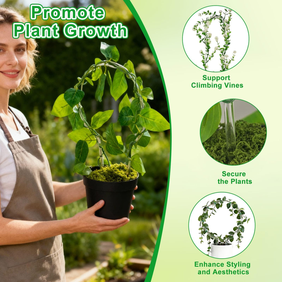 Chrotopic 14-count plant ties help secure stems gently.
