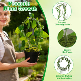 Chrotopic 14-count plant ties help secure stems gently.