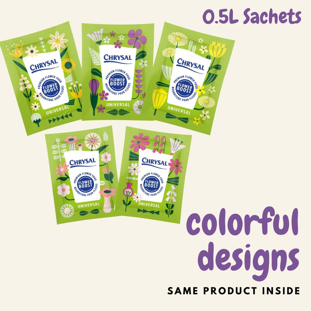 Chrysal bouquet nutrition helps bud and bloom development