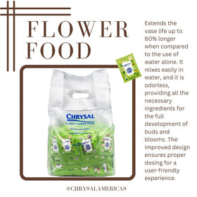 Chrysal wedding flowers preserved longer with Clear Flower Food Packets
