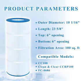 Chryseos C-9410 compatible filter shown for versatile pool maintenance