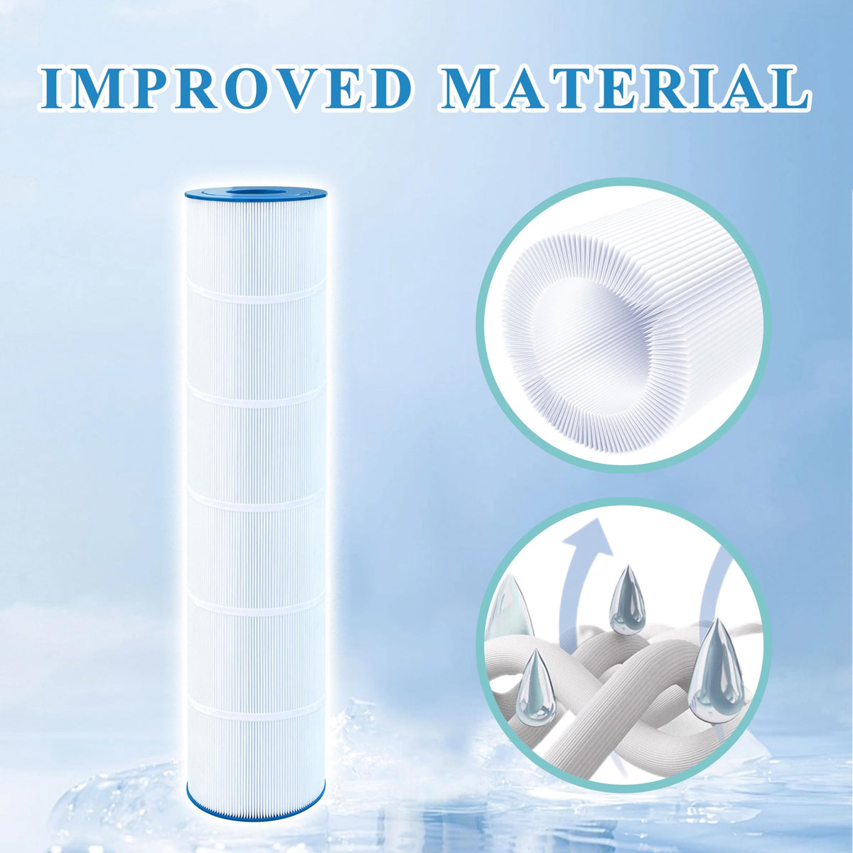 Chryseos pool filter connection ends illustrate easy installation