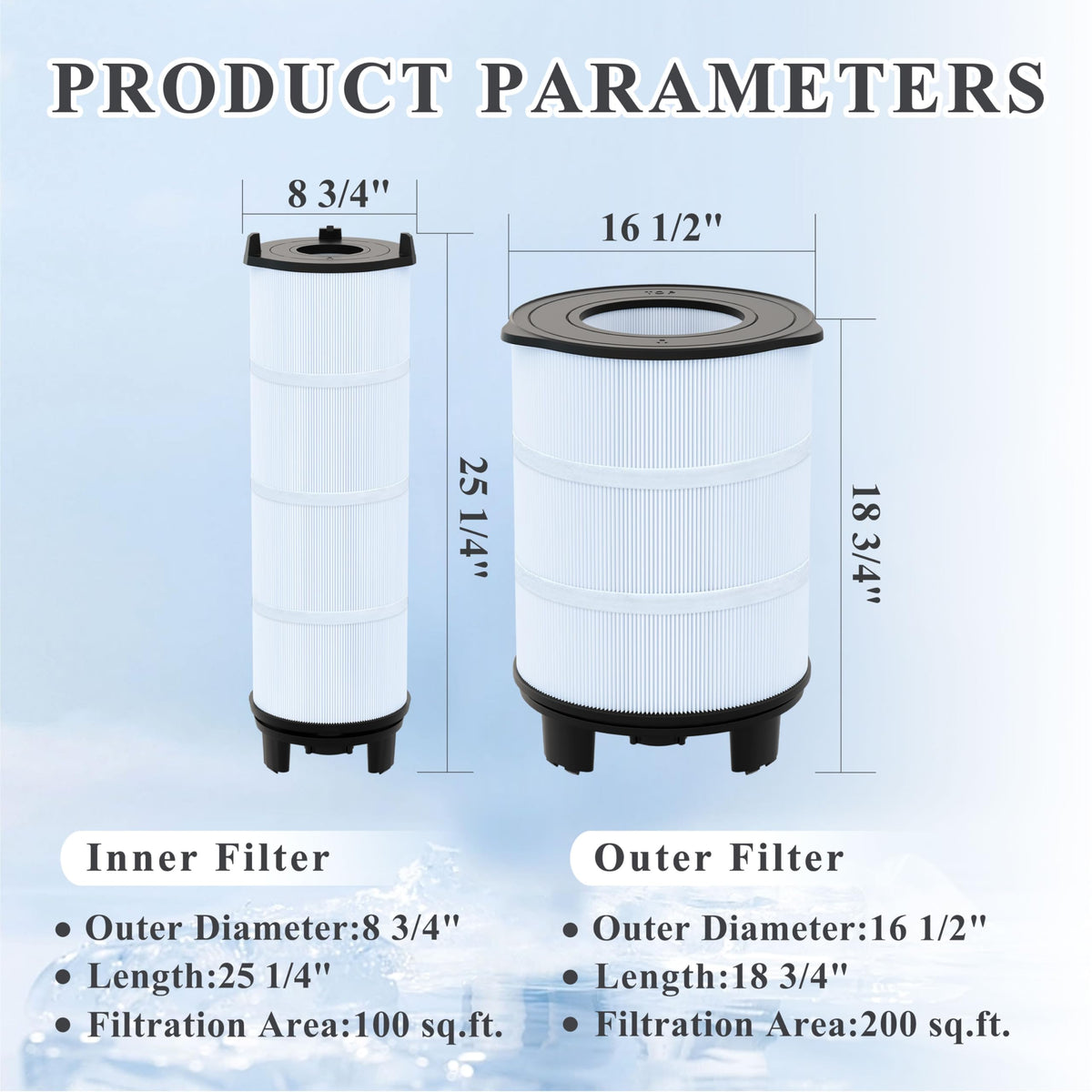 Chryseos S7M120 outer filter shell built for durable, simple maintenance.