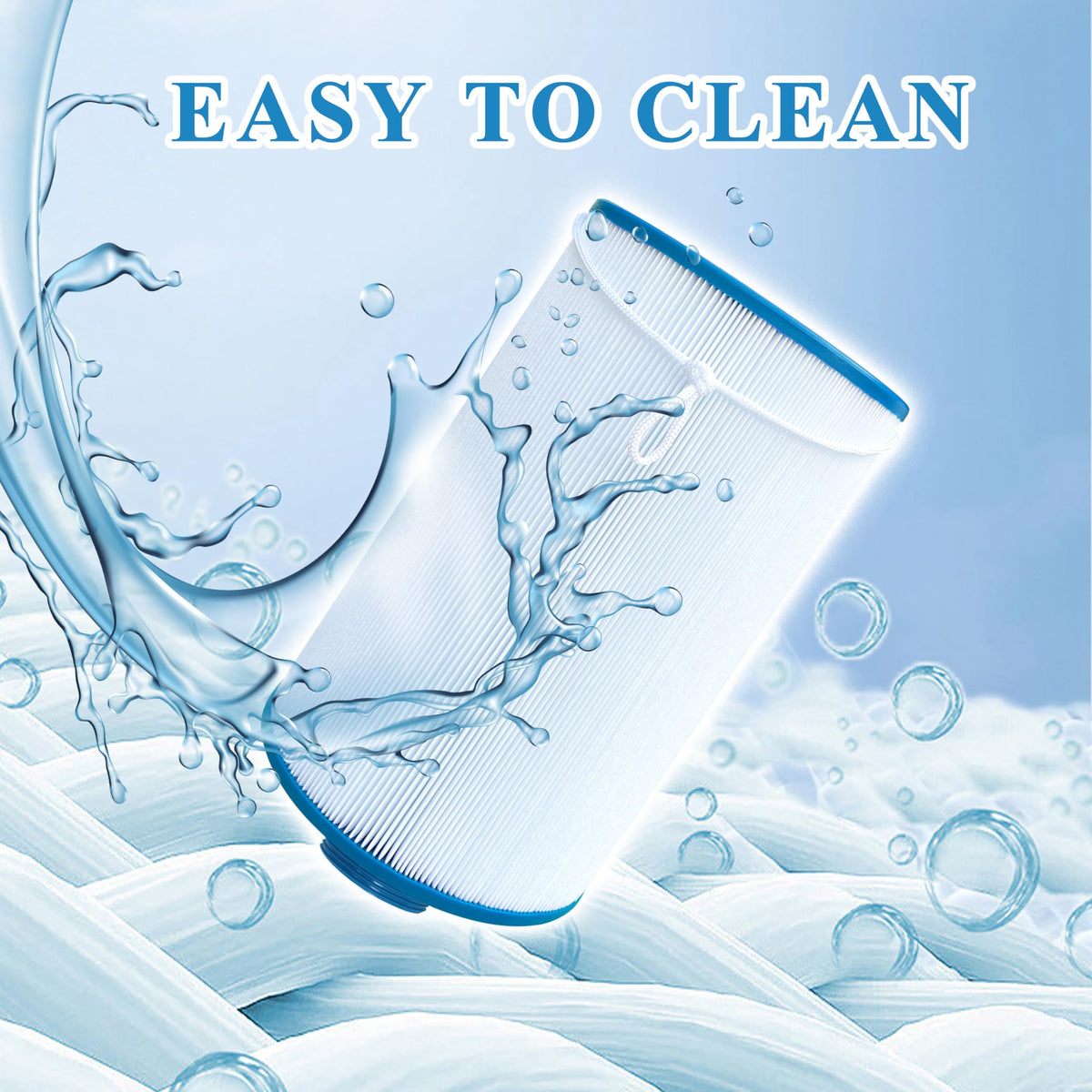 Durable design of Chryseos spa filter for long-lasting use and easy cleaning