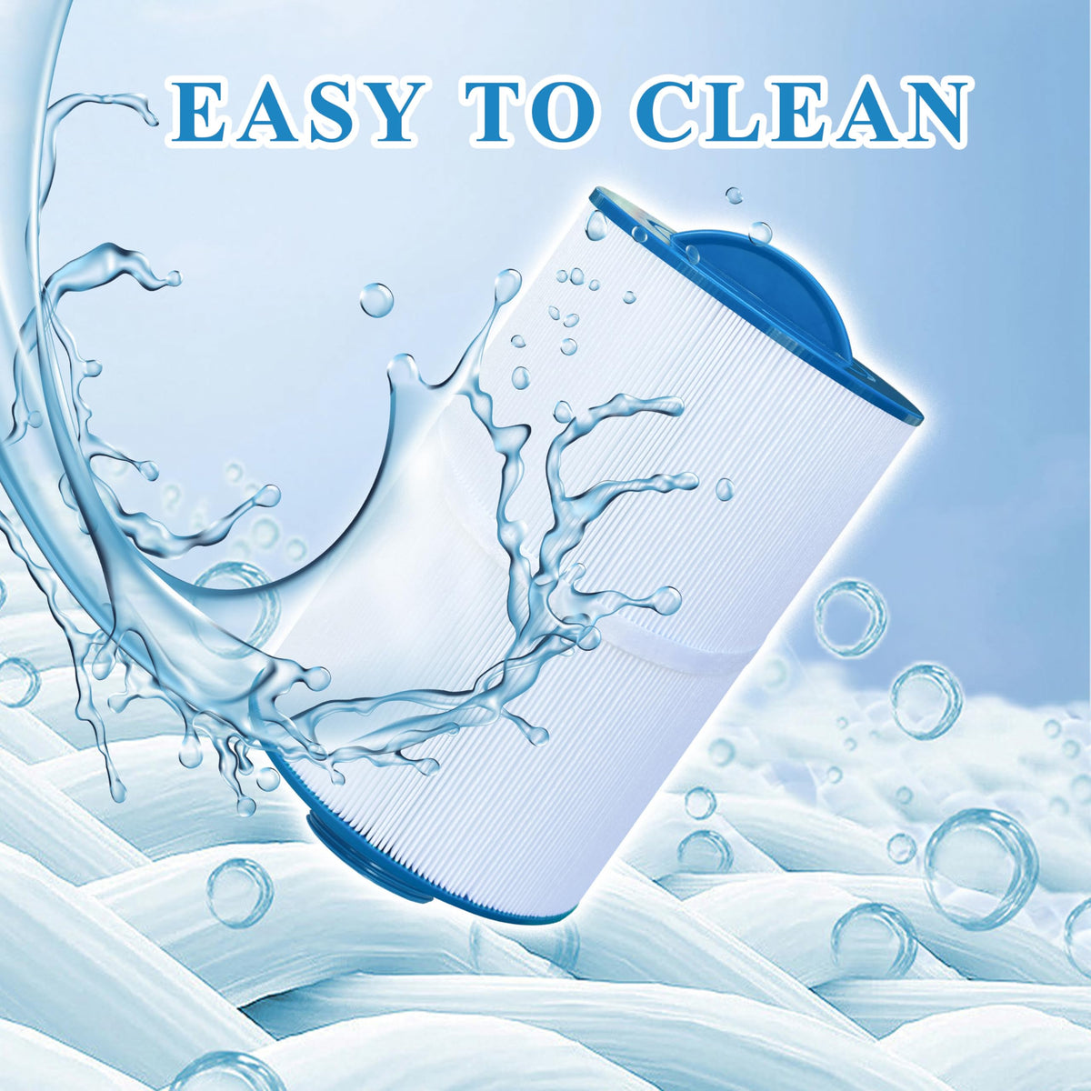 Chryseos spa filter designed for long lifespan and repeated use