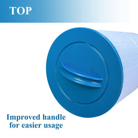 Chryseos spa filter with semi-circular top handle for easy grip