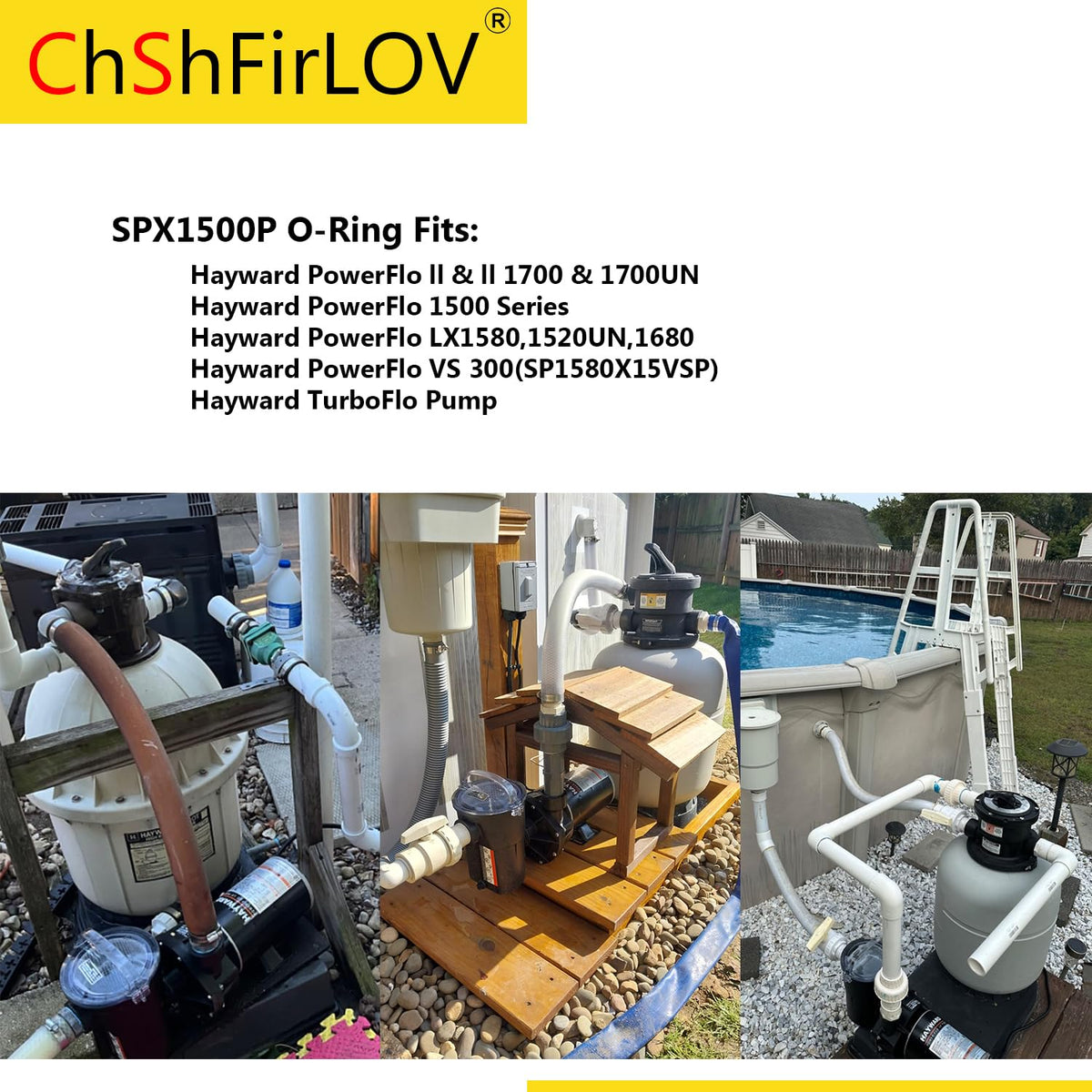 ChShFirLOV garden pool pump O-ring ready for quick DIY repair