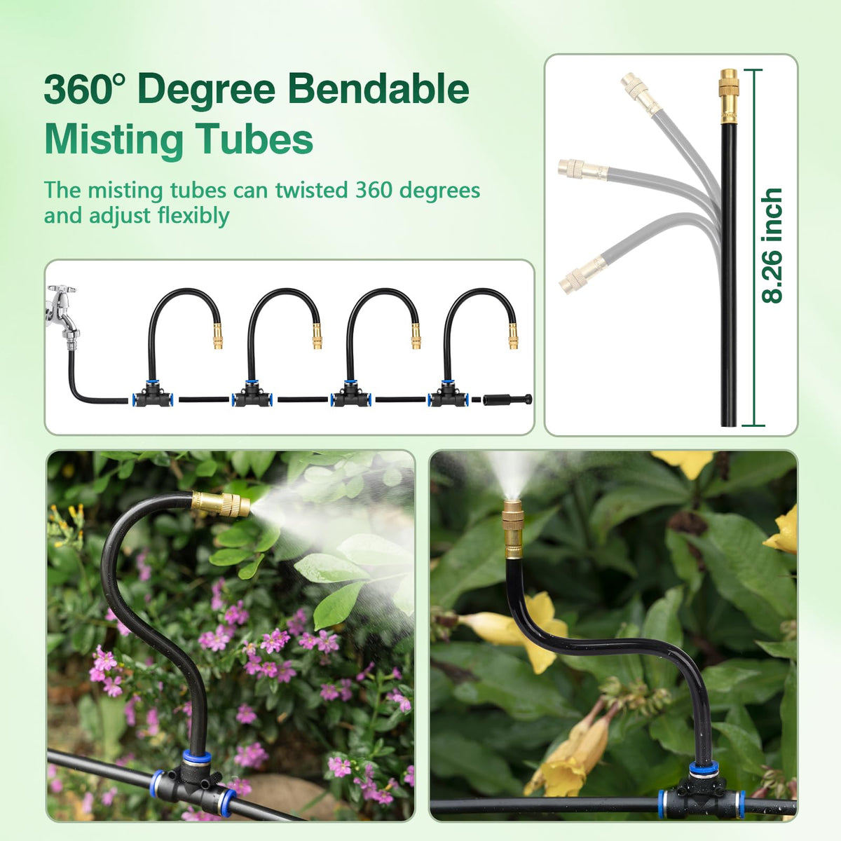 Chtoocy 360-degree bend droppers close-up enabling precise spray