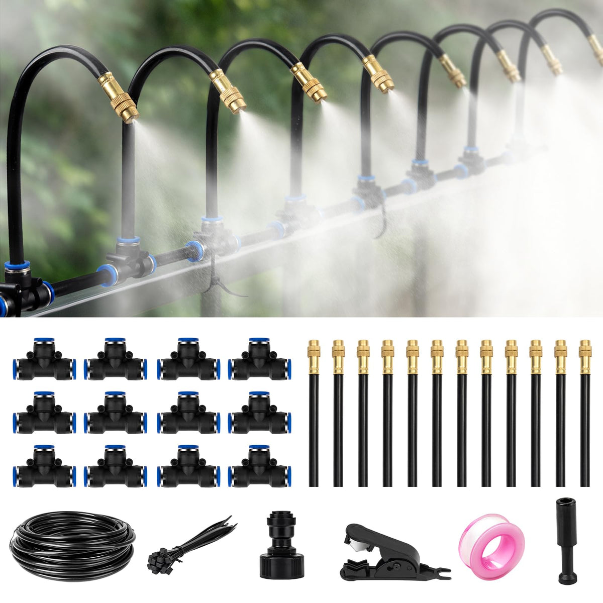 Chtoocy 39ft garden mister system overview for efficient watering