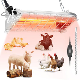 Chtoocy 400W heat lamp warming chicks safely with infrared heat.