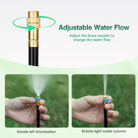 Chtoocy brass misting nozzles close-up highlighting durable, rust-resistant spray