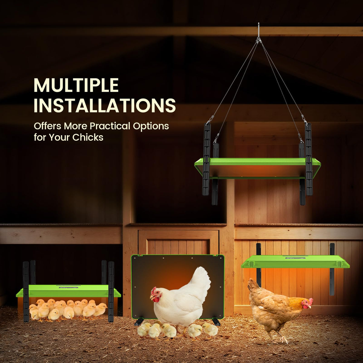 Chtooocy 6.56 ft cord allows convenient placement in any coop.