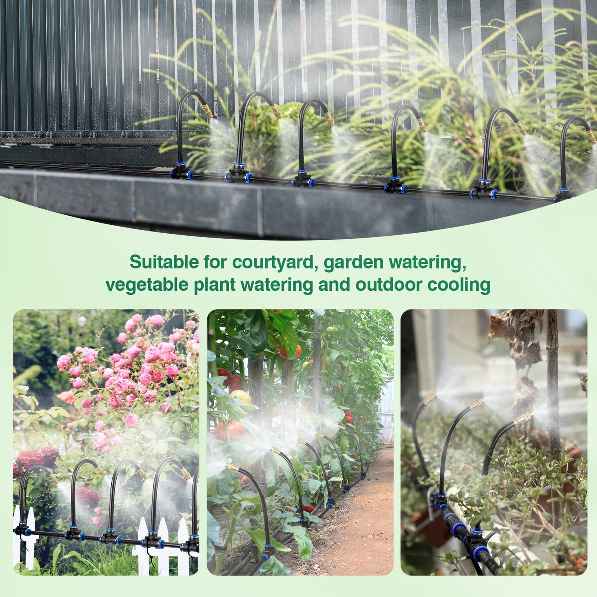 Chtoocy garden irrigation setup on ground demonstrates flexible placement