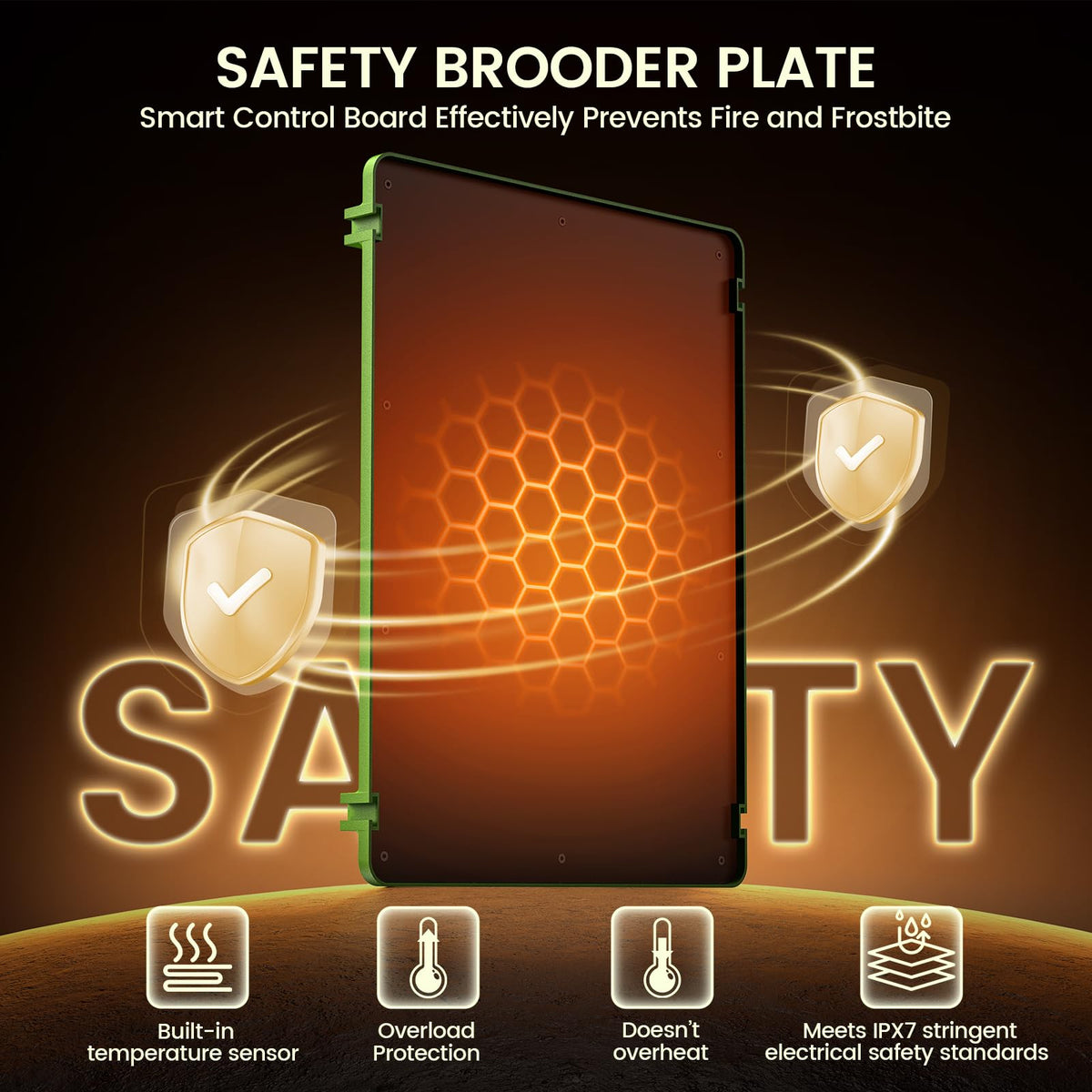 Chtooocy indicator light shows power and ready warmth for chicks.