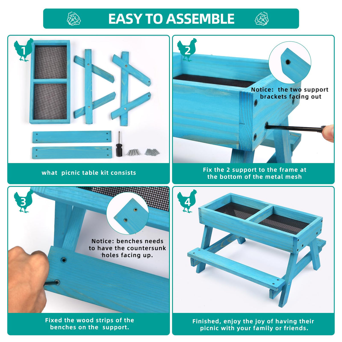 CHTSJQW assembly-kit with instructions enables quick, tool-free setup.