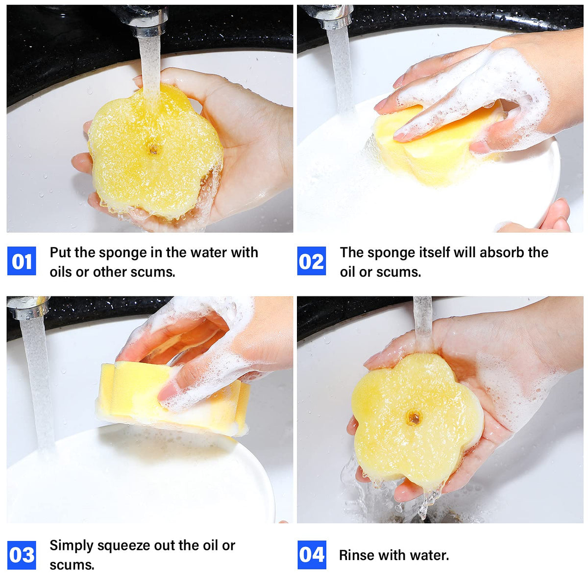 Chuangdi flower sponge pink reduces surface oil in hot tubs